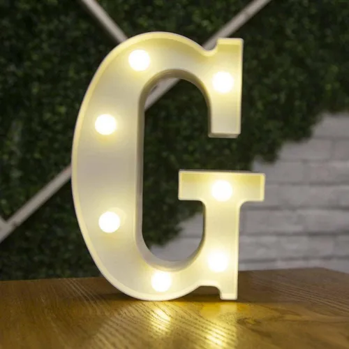 Miniatura 25 de anso Letras LED del alfabeto con números iluminados, letras de plástico blanco, decoración de pie de la A a la Z 0 ~ 9 (rosa corazón)