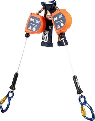Miniatura 3 de 3M DBI-SALA Nano-Lok Edge 3500229 SRL, 8 pies, doble pata 100% de amarre, mosquetón de aluminio con borde afilado, conector rápido para montaje