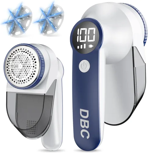 Miniatura 10 de DBC Afeitadora de tela con potente motor de 15000 r/min, pantalla LED, 3 velocidades, cuchillas de 6 hojas, cabezal de afeitado grande para quitar
