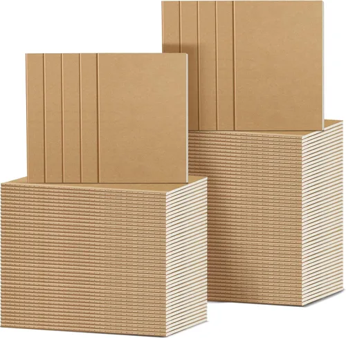 Miniatura 16 de Handepo 100 paquete de cuadernos de composición A5/A6 con líneas rayadas, cuadernos de composición de cartón Kraft a granel con cubierta suave