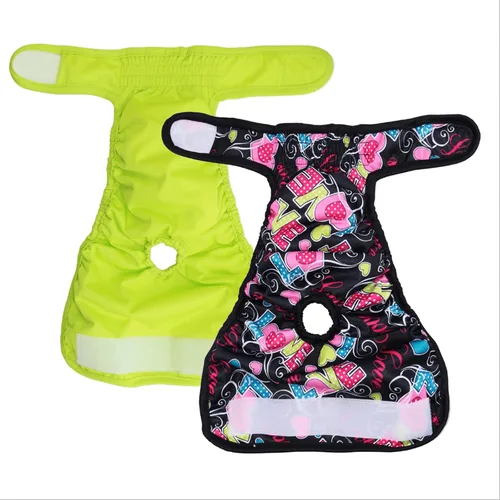 Miniatura 3 de Pañales para mascotas, pañales lavables para perras (paquete de 7), cómodos pañales reutilizables para perritos (estilo A, L)