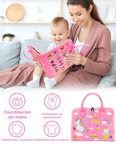 Miniatura 6 de Exorany Busy Board - Juguetes Montessori para niñas y niños pequeños, regalos de cumpleaños, juguetes sensoriales para niños pequeños, juguete