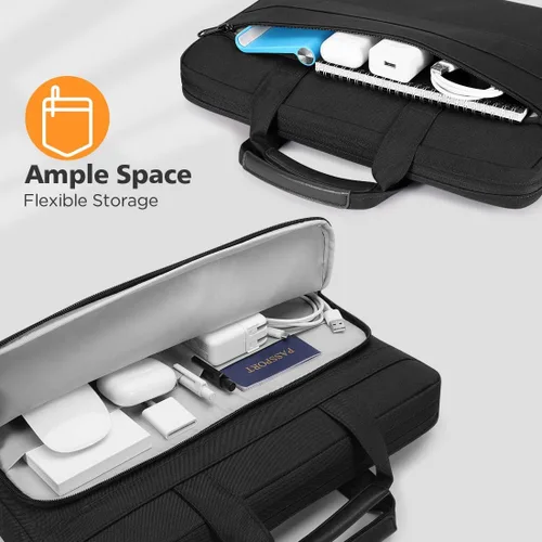 Miniatura 4 de NIDOO Maletín para laptop de 13 pulgadas para MacBook Pro M3 M2 de 14 pulgadas, MacBook Air de 13.6 pulgadas, Surface Laptop de 13.5 pulgadas, Negro