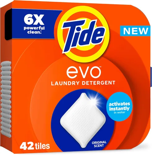 Miniatura 24 de Tide Los azulejos de fibra de detergente para ropa con aroma original de evo funcionan en el 100% de las manchas comunes, seguro para todas