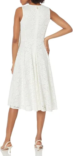 Miniatura 2 de Tommy Hilfiger Vestido acampanado de encaje retro sin mangas para mujer