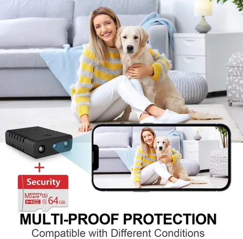 Miniatura 5 de 32G gratis: cámara inalámbrica más pequeña, cámara de seguridad WiFi HD1080P, batería de 1.5 horas, cámara de video portátil