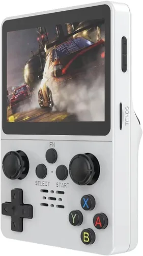 QuantumG - Consola de juegos portátil retro R35S con pantalla IPS HD de 3.5 pulgadas, sistema Linux, juegos integrados de 64 GB, videojuegos de