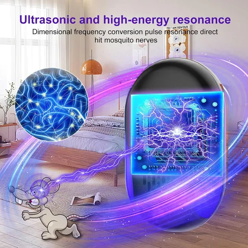 Miniatura 3 de Repelet ultrasónico actualizado 2024, paquete de 6 unidades, ultrasónico y repelente de interiores para cucarachas, roedores, ratones, insectos