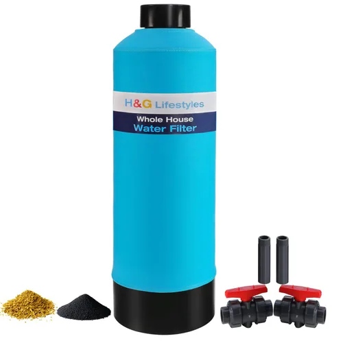 H&G Lifestyles Sistema de filtro de agua para toda la casa, sistema de filtración de agua KDF certificado NSF para agua de pozo y agua de la ciudad,