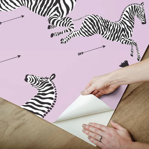 Miniatura 5 de Scalamandre Lilac Zebra Safari - Papel tapiz autoadhesivo