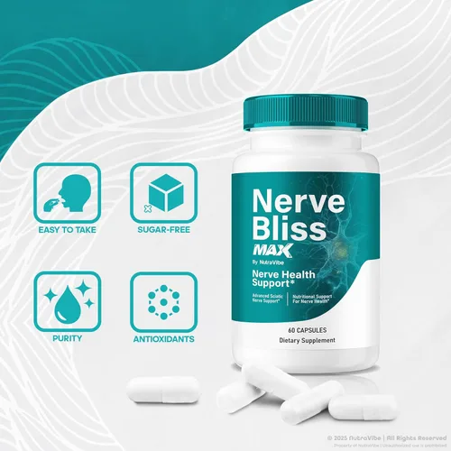 Miniatura 5 de Nerve Bliss Max - Cápsulas oficiales de Nervebliss para neuropatía con una mezcla natural para comodidad diaria y apoyo general para la salud