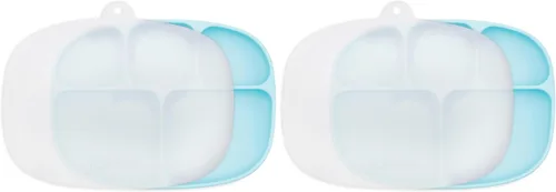 Miniatura 37 de Bumkins Plato de succión para niños pequeños y bebés, plato de agarre dividido para bebés y niños, destete LED para bebés, suministros
