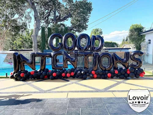 Miniatura 4 de Lovoir Globos grandes de 40 pulgadas con letras B negras de gran tamaño, globo de helio de aluminio de Mylar para decoración de fiesta de Letra B