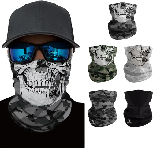 Miniatura 14 de Máscara facial para hombres y mujeres, protección solar UPF 30+, transpirable, bandana para motocicleta, senderismo, pesca
