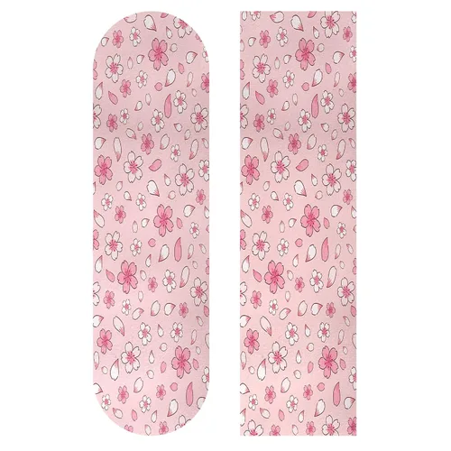 Miniatura 8 de Cinta de Agarre Japonesa con Diseño de Flores para Longboard Cinta de Agarre Deportes Exterior Negro Blanco Skateboard Cinta de Agarre, cinta
