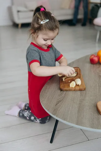 Miniatura 3 de Cuchillo de madera seguro para niños, cuchillo Montessori de utensilios para niños, picador de verduras y frutas, madera de fresno