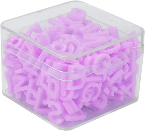 Miniatura 13 de Exceart 200 adornos de resina con parte trasera plana del alfabeto con caja de almacenamiento de plástico para manualidades, álbumes de recortes