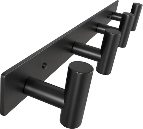 Miniatura 25 de Perchero de Pared Montado - 3 Ganchos, Ganchos de Pared de Acero Inoxidable Resistente para Toalla, Bolso de Abrigo, Perchero para Sombreros