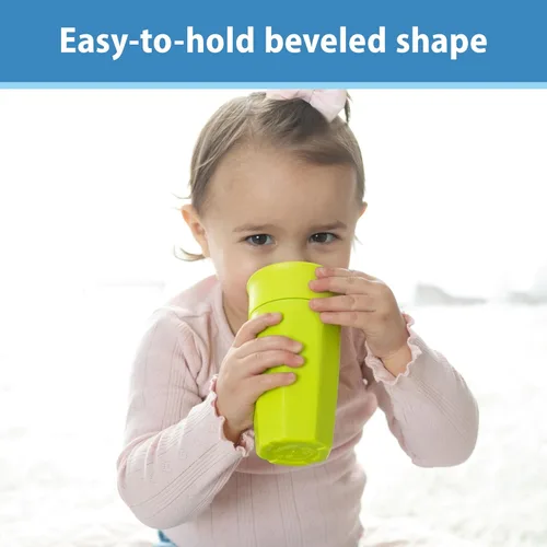 Miniatura 4 de Dr. Brown's Milestones Cheers 360 Taza de transición sin boquilla, apta para viajes y sin fugas para bebés y niños pequeños, verde y rosa, libre