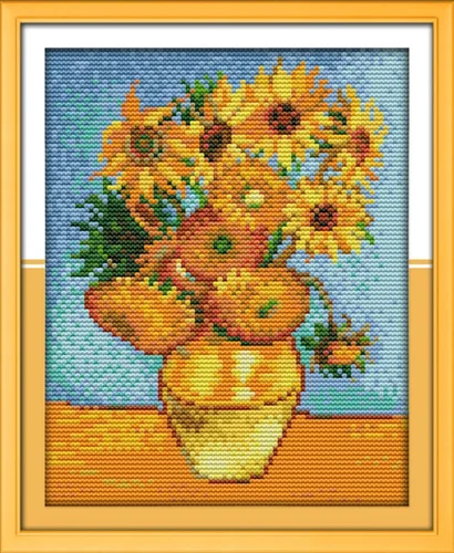 Miniatura 16 de YEESAM ART Van Gogh - Kits de punto de cruz para adultos, principiantes, cafetería, 11 unidades, estampado de bricolaje, kit de iniciación