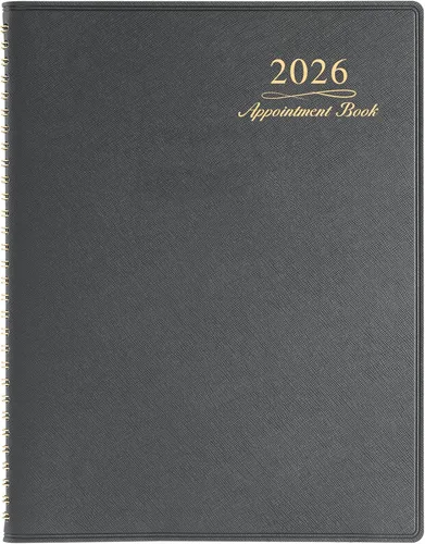 Miniatura 8 de Agenda y planificador 2026 - Agenda semanal de citas 2026, enero - diciembre 2026, 21 x 29 cm, planificador diario/por hora con pestañas, 15 Azul