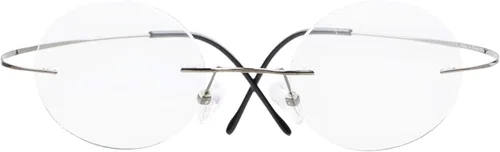 Miniatura 7 de CessBlu Anteojos de lectura circulares de titanio, lentes de lectura redondos sin montura flexibles para hombres y mujeres