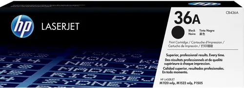 HP Cartucho de tóner negro de rendimiento estándar 36A, imprime hasta 2,000 páginas (CB436A)