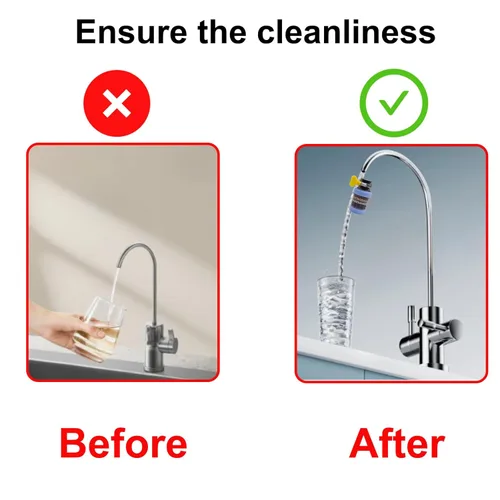 Miniatura 5 de Paquete de 3 filtros de montaje en grifo, purificador de filtración de grifo de cocina para cocina, filtro de agua para el hogar y baño con carbón