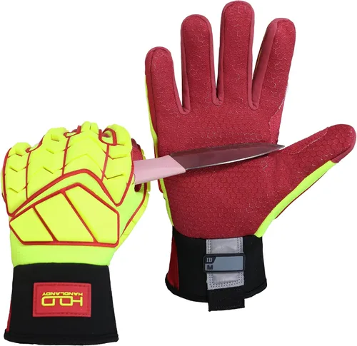 Miniatura 17 de HANDLANDY Anti Vibration Gloves, SBR Padding, TPR Protector, Mechanic Work Gloves
