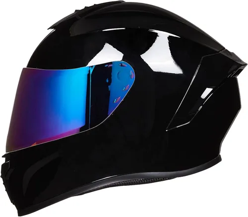 Miniatura 8 de Cascos integrales de motocicleta para adultos, hombres y mujeres DOT con visera tintada, modelo MD-813 para bicicleta de calle y carreras