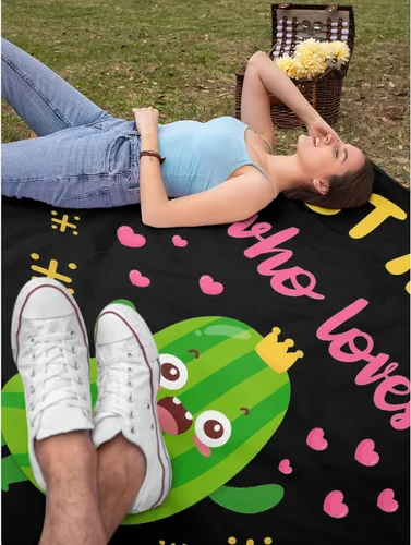 Miniatura 7 de La manta de Pickles es súper suave y cálida, la manta de franela ligera es para uso en todas las estaciones, una gran opción para regalos de 50 x 40