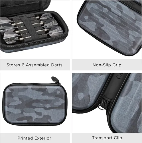 Miniatura 4 de Casemaster Sentinel - Estuche para 6 dardos, sostiene accesorios adicionales, puntas, ejes y vuelos, compatible con punta de acero y dardos de punta