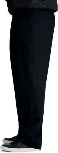 Miniatura 3 de Haggar Para hombre, sin planchado, color caqui, ajuste clásico, plisado frontal, tallas regulares y grandes y altas
