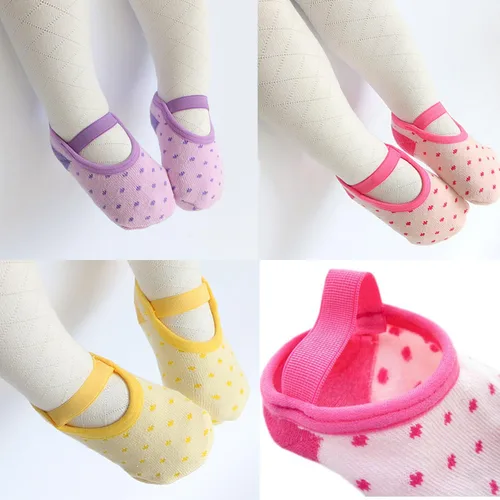 Miniatura 6 de Monochef Calcetines para bebé niña de regalo: 6 pares de calcetines Mary Jane con agarre antideslizante para 12-30 meses