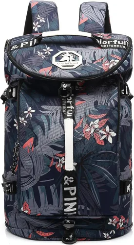 Miniatura 13 de mochila de gimnasio con compartimento para zapatos, bolsa de lucha con 4 tipos de método de espalda, impermeable para deportes, caminata y portátil