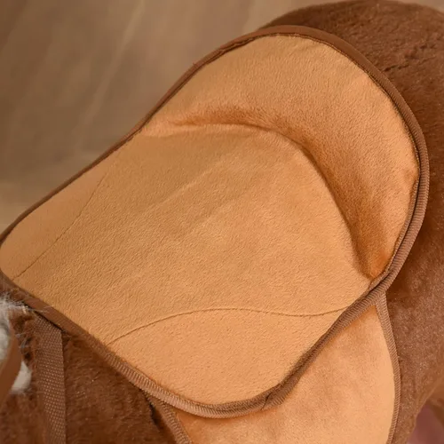Miniatura 9 de Qaba Caballo caminante para niños con ruedas fáciles de rodar, cuerpo suave y abrazable y un tamaño grande para niños de 5 a 16 años