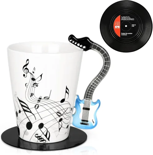 Miniatura 10 de Maustic Taza de Guitarra para Hombres y Mujeres - Regalos para Amantes de la Música para Músicos, Profesores - Regalo de Navidad y Cumpleaños - 13