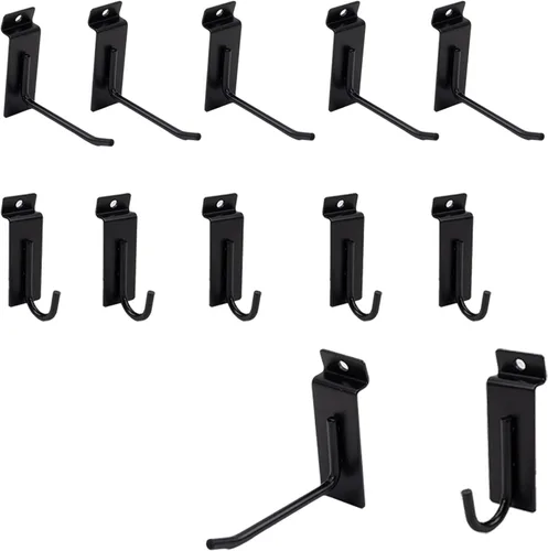 Miniatura 10 de Slatwall Panel organizador de garaje resistente montado en la pared, paneles de listones de PVC, sistema de almacenamiento para el hogar, Gris