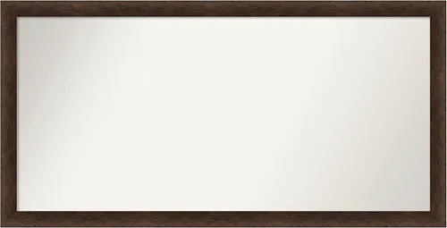 Miniatura 234 de Amanti Art Espejo de pared personalizado no biselado (24 x 27 pulgadas), marco estrecho de nogal chipre - varios tamaños personalizados - Espejo