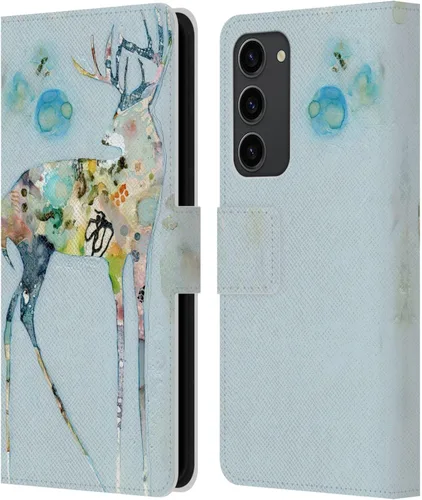 Miniatura 21 de Head Case Designs Officially Licensed Wyanne Blue Watercolour Bear Animals 2 Leather Wallet Case Compatible with Samsung Galaxy S23+ 5G
