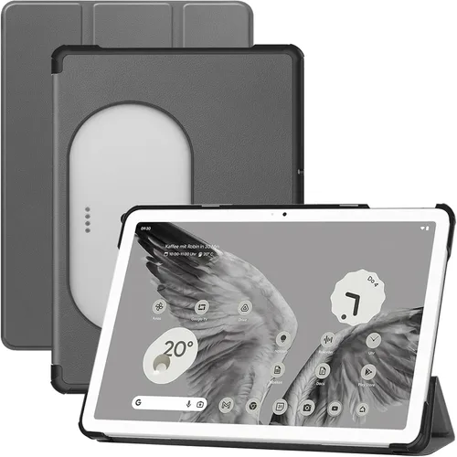 Miniatura 9 de NINKI Funda para tablet Google Pixel – Cuero, policarbonato duro a prueba de golpes + carcasa trasera de piel sintética, funda ligera con soporte