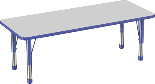 Miniatura 65 de FDP - Mesa rectangular para actividades escolares y aulas (24 x 36 pulgadas), patas gruesas para niños pequeños, altura ajustable de 15 a 24