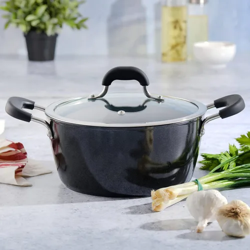 Miniatura 3 de Kenmore Arlington - Horno holandés de aluminio de 4,5 cuartos de galón con tapa y diamante negro