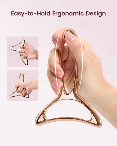 Miniatura 8 de lifechill Masajeador de drenaje linfático y herramientas de masaje anticelulitis para esculpir el cuerpo, gua sha de metal y raspador muscular