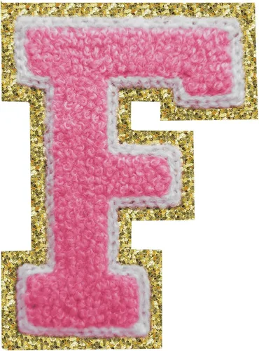 Miniatura 9 de Parches de letras termo-adhesivas de felpilla para chaquetas, parches de letras universitarias con brillantina para planchar en la letra azul A