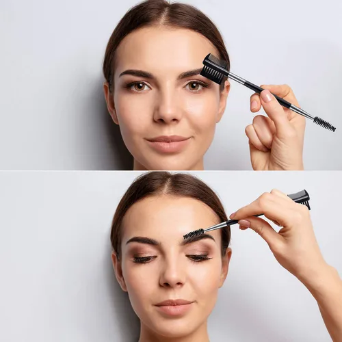 Miniatura 3 de Patelai - 3 cepillos para cejas, separador de peine de pestañas, 3 moldeadores de pestañas de cabeza y cepillo de cejas, peine doble, herramienta