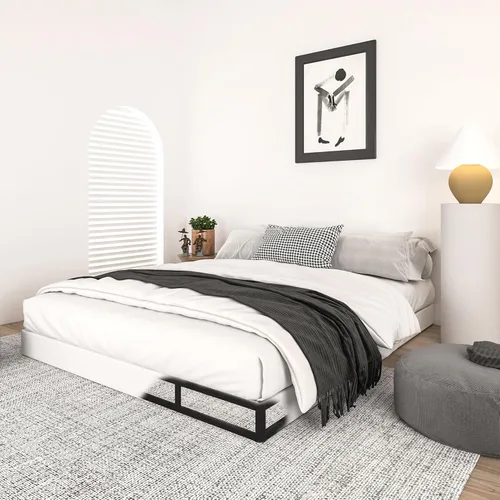Miniatura 8 de Qingzhou - Bases de somier para cama individual, somier metálico de 7 pulgadas de altura solo para cama individual, base de colchón resistente con 7