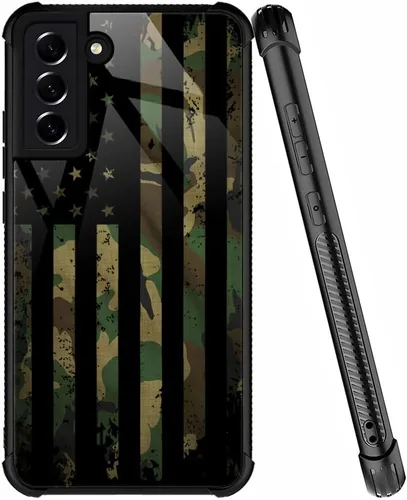 Miniatura 45 de ZHEGAILIAN Funda compatible con Samsung Galaxy S22 Ultra, funda de vidrio orgánico para niñas, mujeres y hombres, diseño de cuatro esquinas, Cabeza