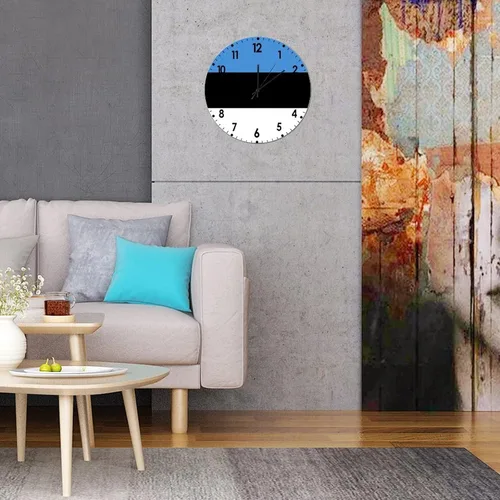 Miniatura 31 de Cheyan Reloj de pared con bandera de Canadá de 12 pulgadas, silencioso, sin tictac, de PVC, funciona con pilas, reloj redondo decorativo, regalo