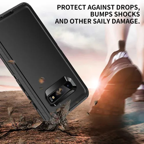 Miniatura 2 de Funda para Galaxy S10, [sin protector de pantalla] resistente a prueba de golpes, polvo y caídas, 3 capas de protección completa del cuerpo, funda